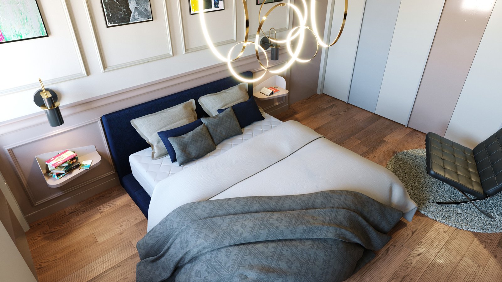 Camera da Letto Elegante - Render