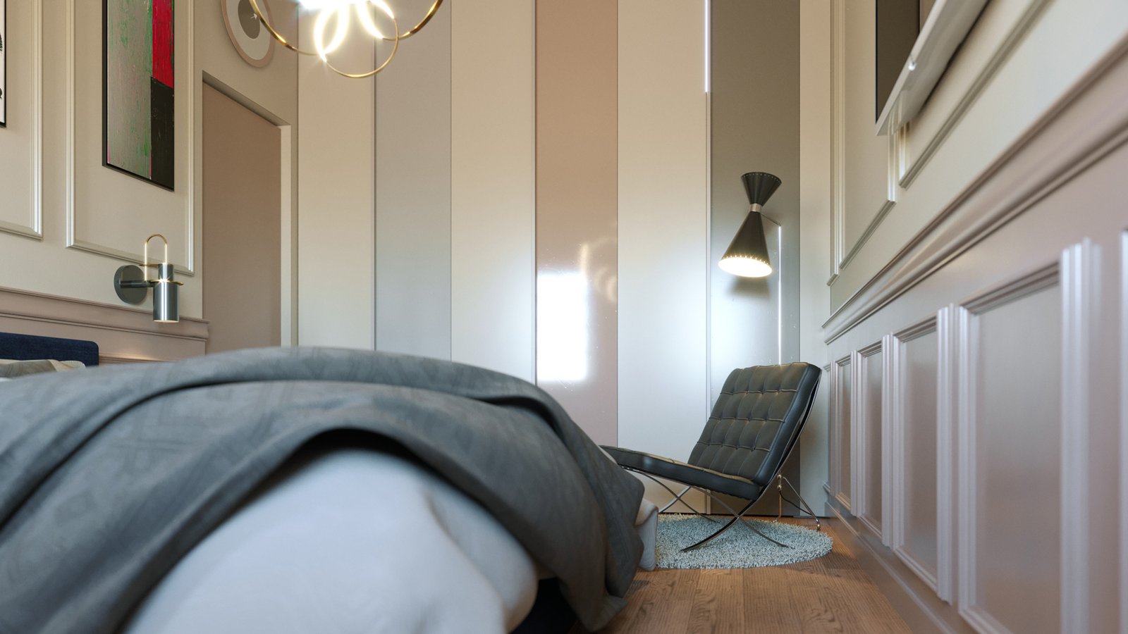 Camera da Letto Elegante - Render